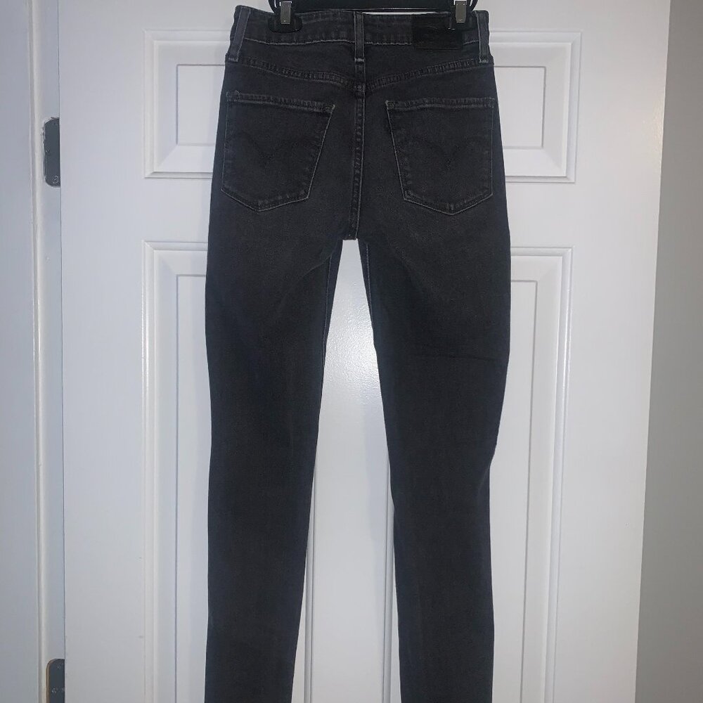 EXPRESS DENIM LEGGING, BLACK, DISTRESSED 0R/0R